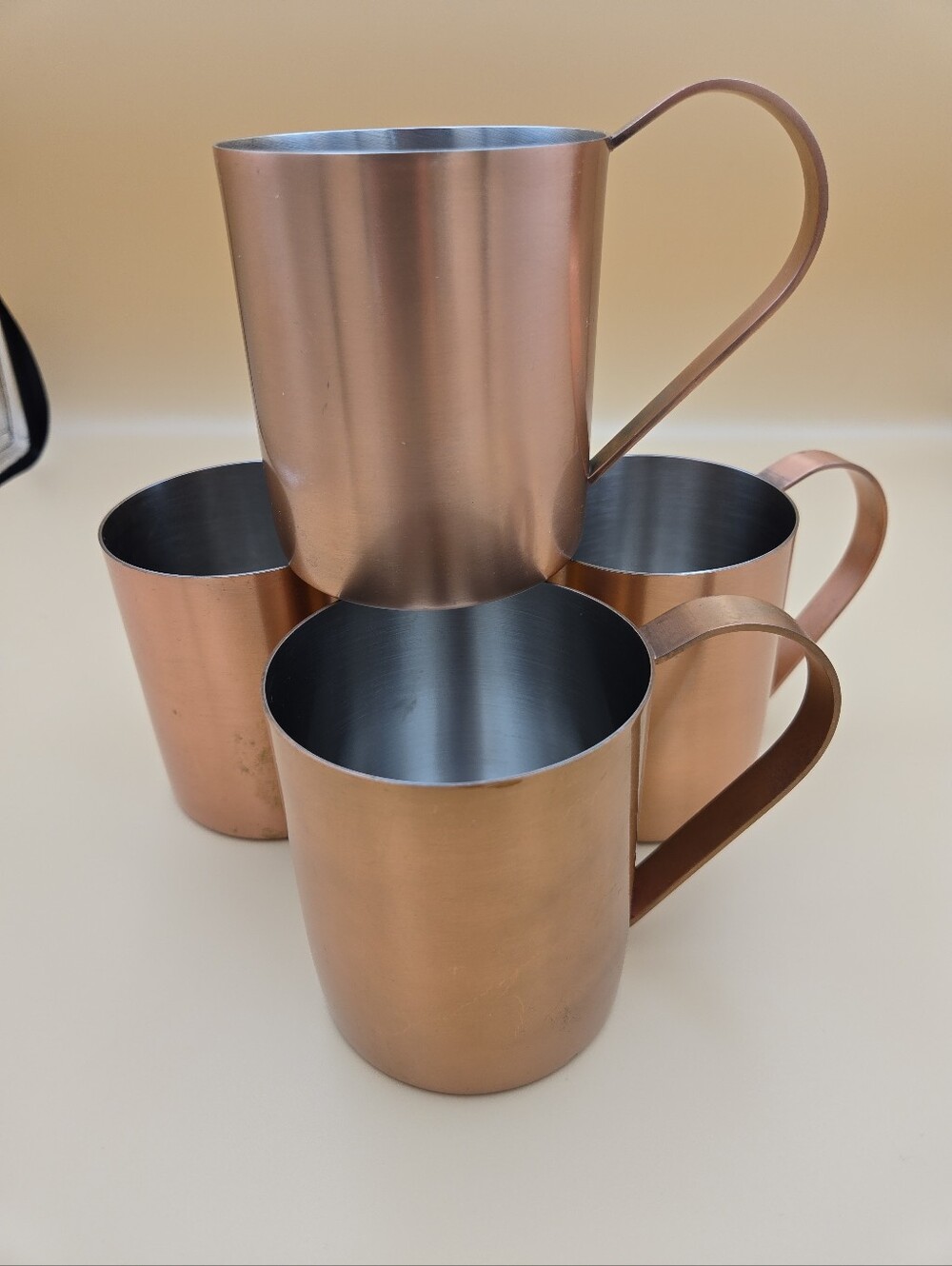 Crate And Barrel? Copper Moscow Mule Mugs 16 Oz - Set of 4 Imperfections